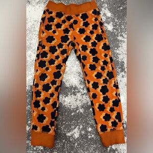 Pact 100% organic cotton joggers Rust orange Cloudy Floral Shapes Size 6-7